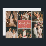 Modern Callygraphy 6 Photo Collage Wedding Thank You Card<br><div class="desc">Modern, Elegant, Terracotta Hand Lettered Wedding Multi Photo Collage Thank You Card. Stylish wedding thank you card template featuring six (6) photo on the front and one (1) photo on the back side. With the text "thank you" in a swirly hand lettered calligraphy script font in white on burnt orange...</div>