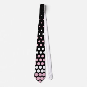 Modern Cameo Pink and White Polka Dot Tie