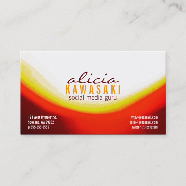 Modern Camera Aperture Shutter Graphic Business Card (Front)