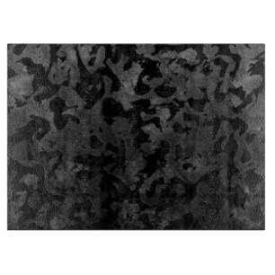 Modern Camo -Black and Dark Grey- camouflage Cutting Board