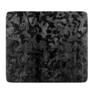 Modern Camo -Black and Dark Grey- camouflage Cutting Board
