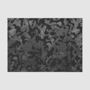 Modern Camo -Black and Dark Grey- camouflage Tissue Paper