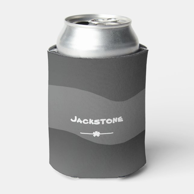 Modern Camo Design Custom Name Cool  Can Cooler (Can Front)