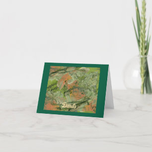 Modern Camouflage Design Thank You Card
