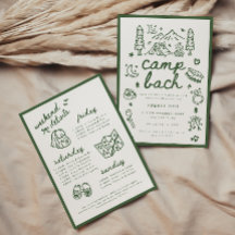 Modern Camp Bach Green Script Bachelorette Weekend