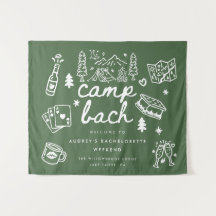 Modern Camp Bachelorette Welcome Green Script