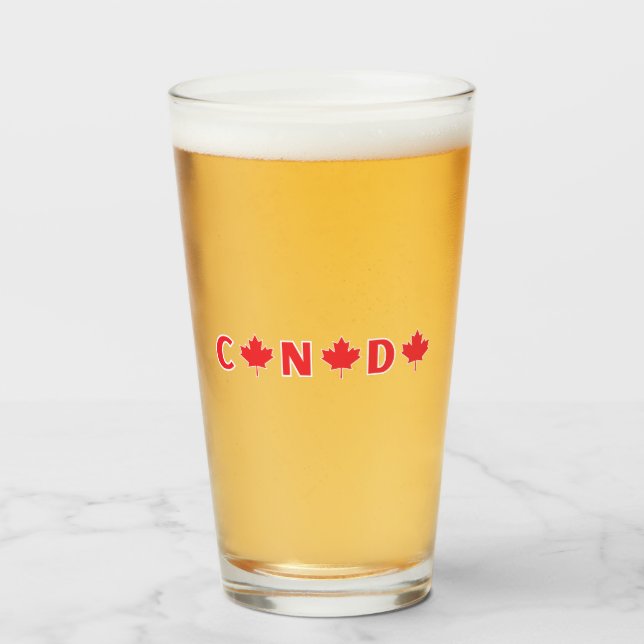 Modern canada canadian country Flag Souvenir Glass (Front Filled)