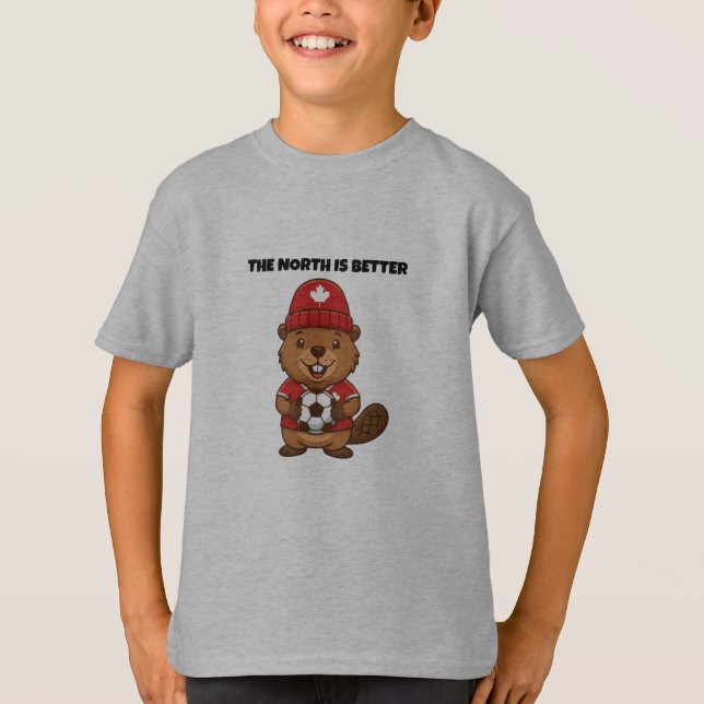 Modern Canada Soccer Beaver Kids Tee - 2026 Pride (Front)
