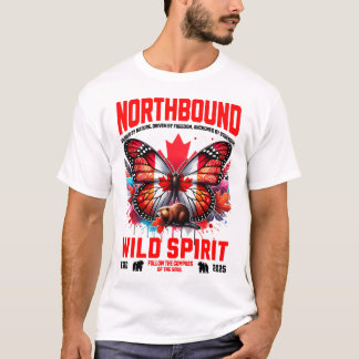 Modern Canada Wild Life Inspired Artwork Design T-Shirt