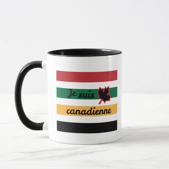 Modern Canadian Blanket (French Fem.) Ringer Mug