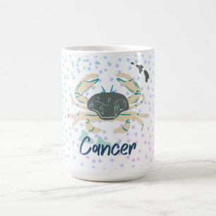 Modern Cancer Crab Zodiac  Coffee Mug