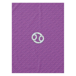 Modern Cancer Zodiac Sign Pink Digital Camouflage Tablecloth