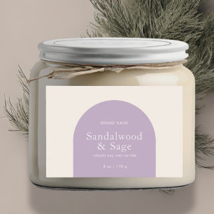 Modern candle boho minimalist product packaging food label