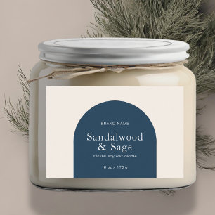 Modern candle boho minimalist product packaging food label