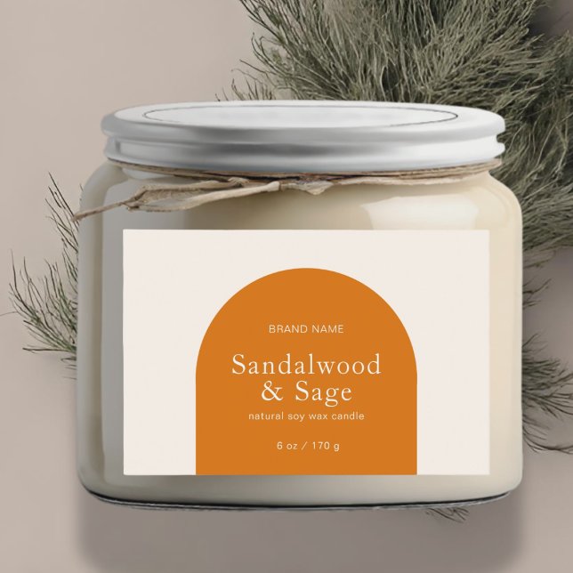 Modern candle boho minimalist product packaging  food label (Creator Uploaded)