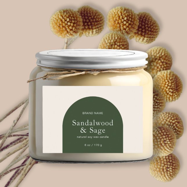 Modern candle boho minimalist product packaging  food label (Creator Uploaded)