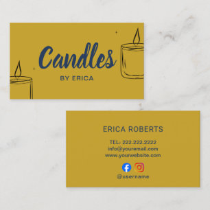 Modern Candle Business Business Card
