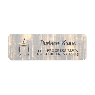 Modern Candle Business Packaging Label