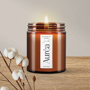 Modern Candle Jar Thin Vertical Label