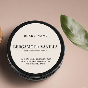 Modern candle label packaging template