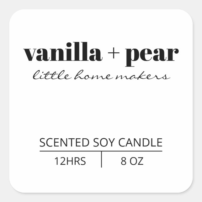 Modern Candle labels (Front)