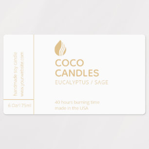 Modern Candle Logo Label  