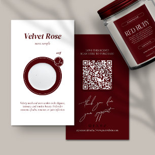 Modern Candle Scent Sample QR Business Card