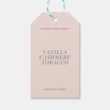 Modern candle simple branding gift tag