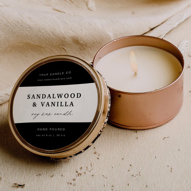 Modern Candle Tin Branding Label Product Sticker (Creator Uploaded)
