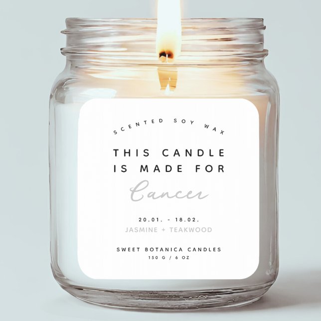 Modern candle zodiac label (Creator Uploaded)