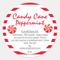 Modern Candy Cane Peppermint Homemade Sugar Scrub