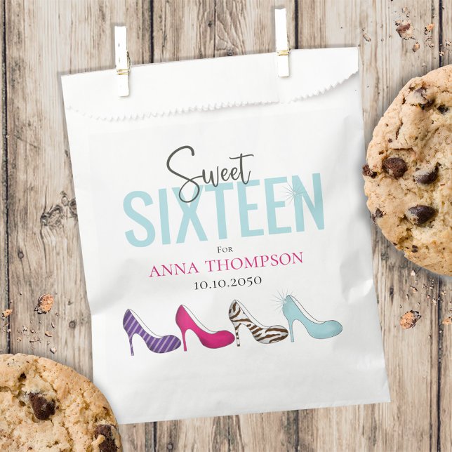 Modern Candy Favours Calligraphy Sweet Sixteen Favour Bags (Creator Uploaded)