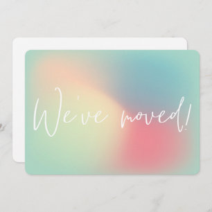 Modern Candy Pastel Gradient Ombre New Home Moving Announcement