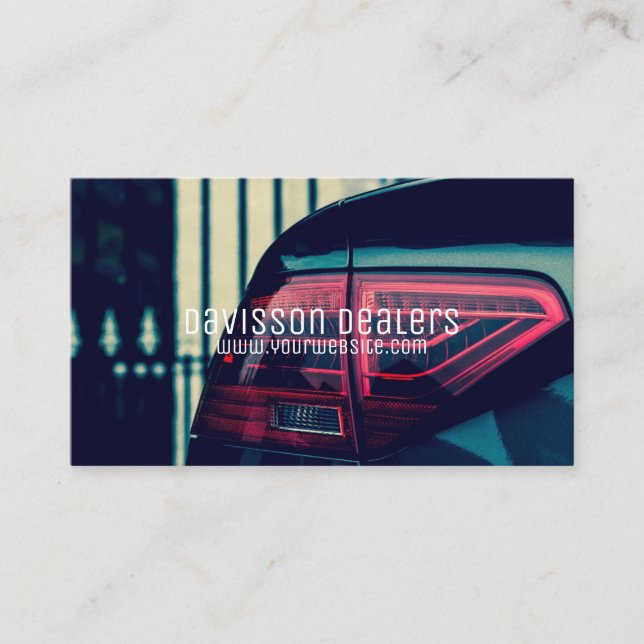 Modern Car Dealership Auto Business Card (Front)