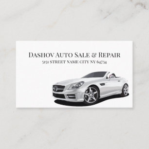 Modern Car Dealership Auto Sales Repair Shop Business Card