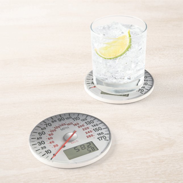 Modern Car Speedometer 170 MPH Coaster (Side)