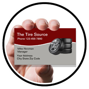 Modern Car Tire Sales Business Card