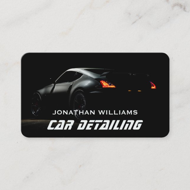 Modern Car Wash & Auto Detailing Business Card (Front)