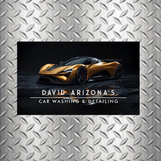 Modern Car Wash Detailing Pressure Washing Business Card
