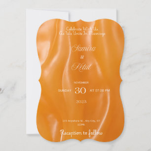 Modern Caramel Arch Wedding Invitation Suite