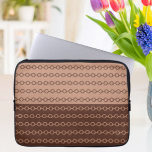 Modern Caramel Brown Laptop Sleeve