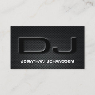 Modern Carbon Fibre Professional DJ Business Card