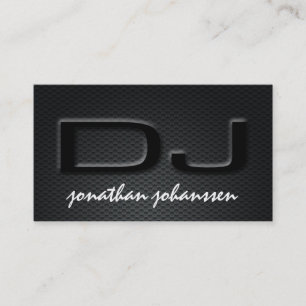 Modern Carbon Fibre Professional DJ Business Card
