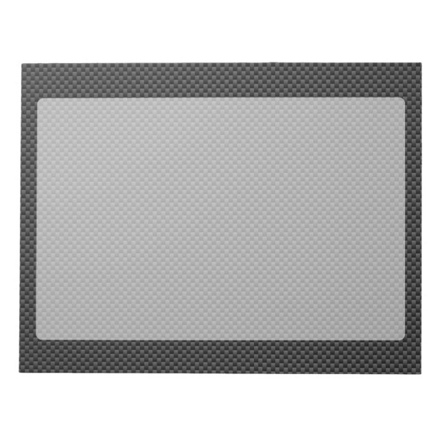 Modern Carbon Fibre Style Print Background Notepad (Front)