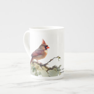 Modern Cardinals Reds and Browns Bone China Mug