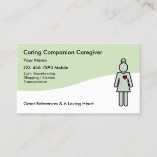 Modern Caregiver Business Cards