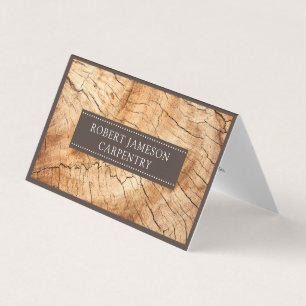 Modern Carpenter Builder Business Card