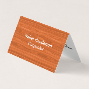 Modern Carpenter Contractor Business Card