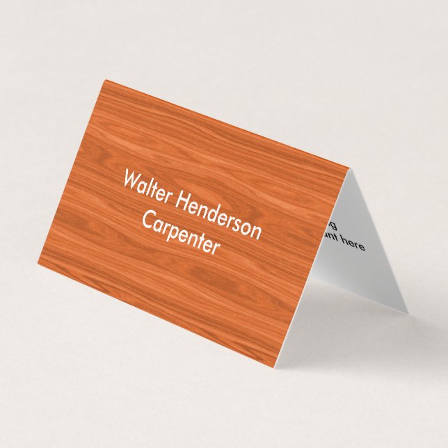 Modern Carpenter Contractor Business Card (Front)
