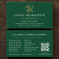 Modern Carpenter Green Gold QR Code